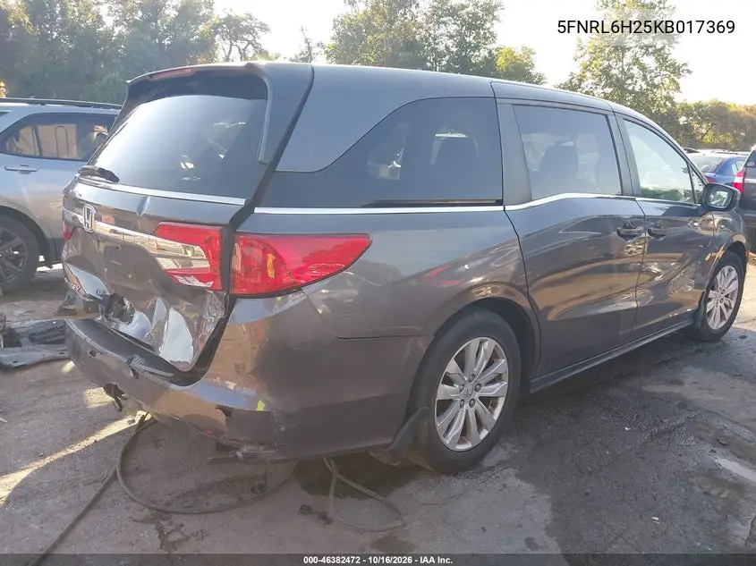 2019 HONDA ODYSSEY VIN 5FNRL6H25KB017369 — фото 4