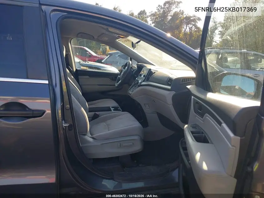 2019 HONDA ODYSSEY VIN 5FNRL6H25KB017369 — фото 5