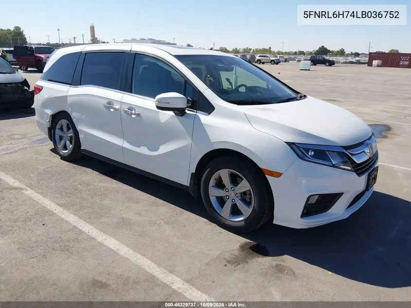 HONDA ODYSSEY 2020, VIN 5FNRL6H74LB036752