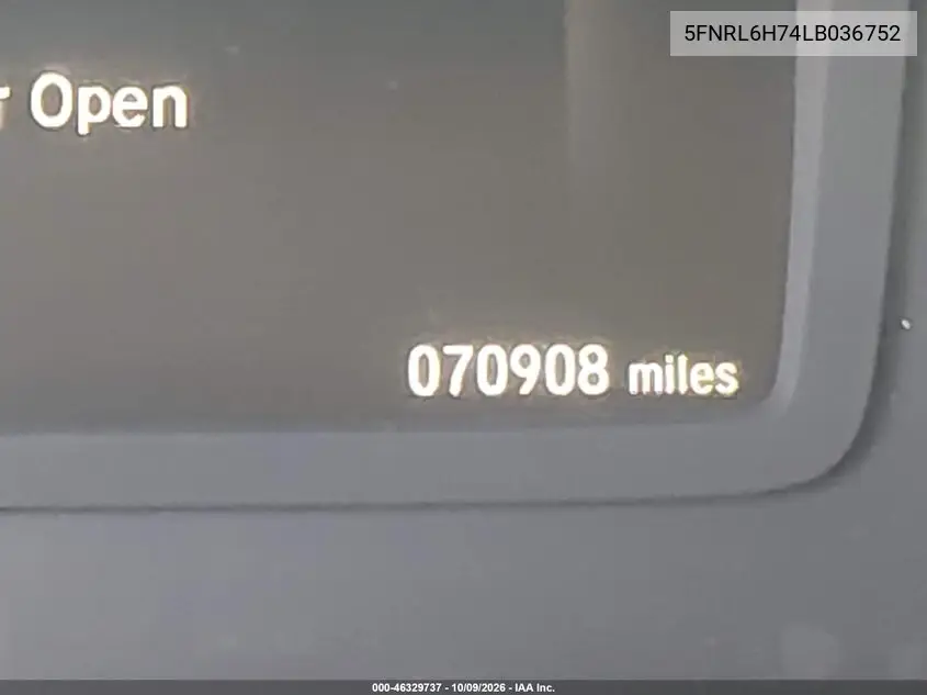 2020 HONDA ODYSSEY VIN 5FNRL6H74LB036752 — фото 15