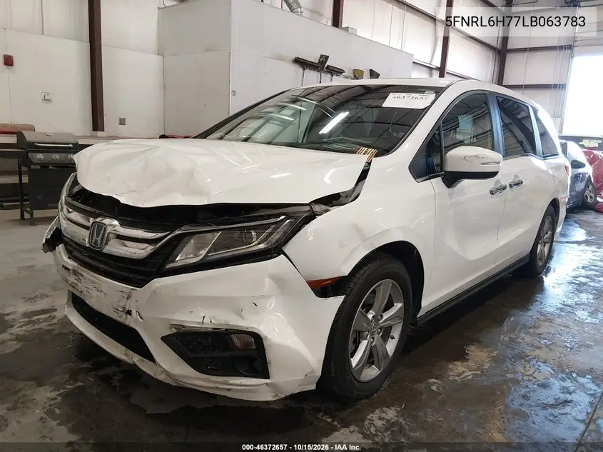 2020 HONDA ODYSSEY VIN 5FNRL6H77LB063783 — фото 2