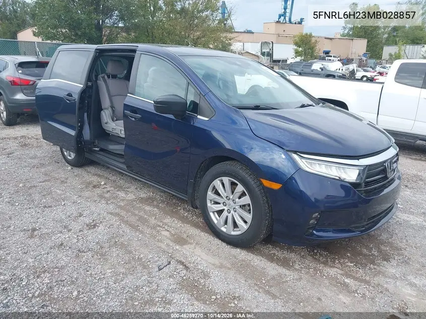 HONDA ODYSSEY 2021, VIN 5FNRL6H23MB028857