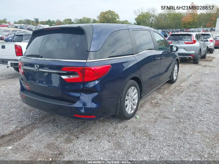 2021 HONDA ODYSSEY VIN 5FNRL6H23MB028857 — фото 4