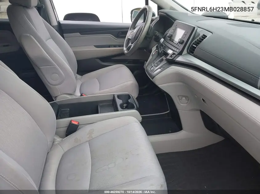 2021 HONDA ODYSSEY VIN 5FNRL6H23MB028857 — фото 5