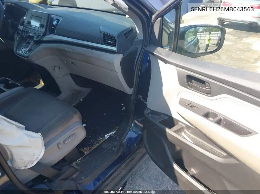 2021 HONDA ODYSSEY VIN 5FNRL6H26MB043563 — фото 5