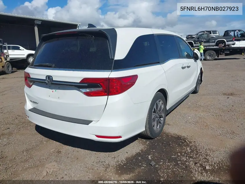 2022 HONDA ODYSSEY VIN 5FNRL6H70NB027923 — фото 4