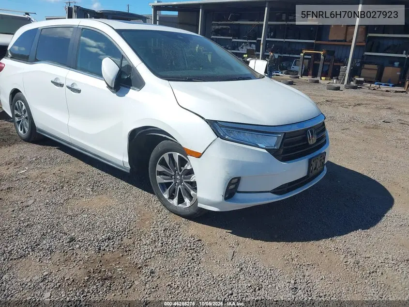2022 HONDA ODYSSEY VIN 5FNRL6H70NB027923 — фото 6