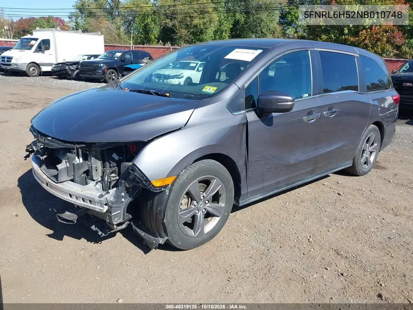 2022 HONDA ODYSSEY VIN 5FNRL6H52NB010748 — фото 2
