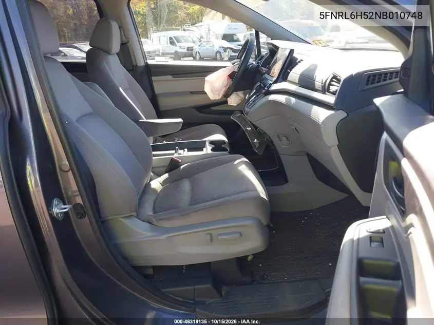 2022 HONDA ODYSSEY VIN 5FNRL6H52NB010748 — фото 5