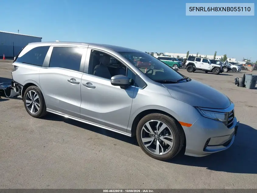 HONDA ODYSSEY 2022, VIN 5FNRL6H8XNB055110