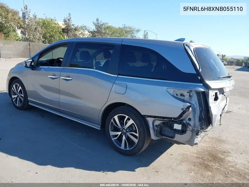 2022 HONDA ODYSSEY VIN 5FNRL6H8XNB055110 — фото 3