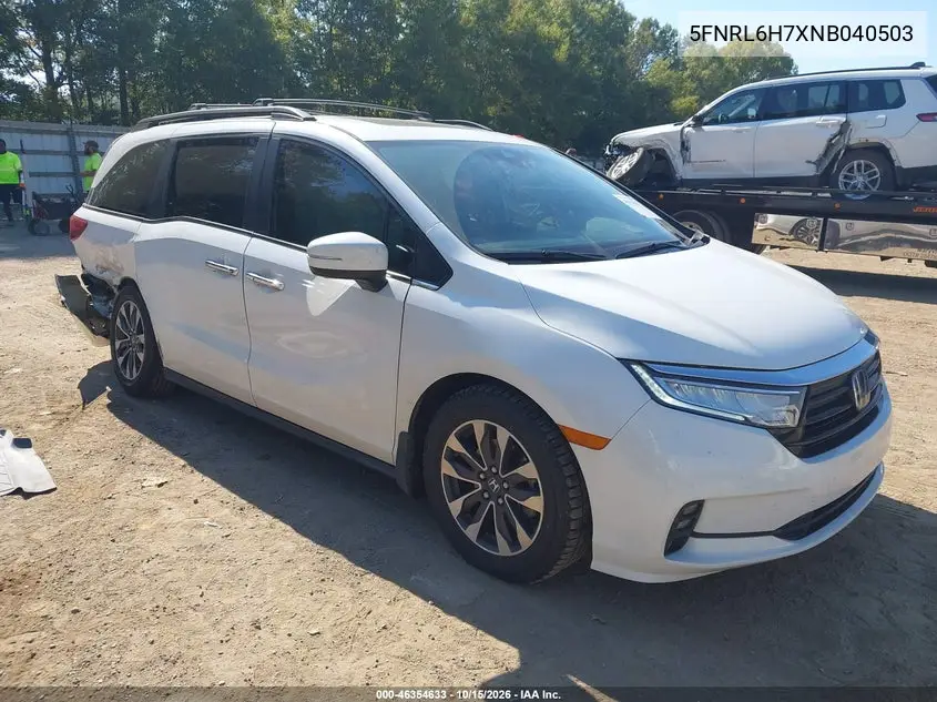 HONDA ODYSSEY 2022, VIN 5FNRL6H7XNB040503