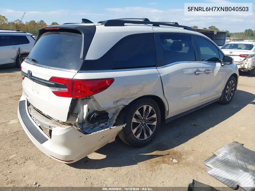 2022 HONDA ODYSSEY VIN 5FNRL6H7XNB040503 — фото 4