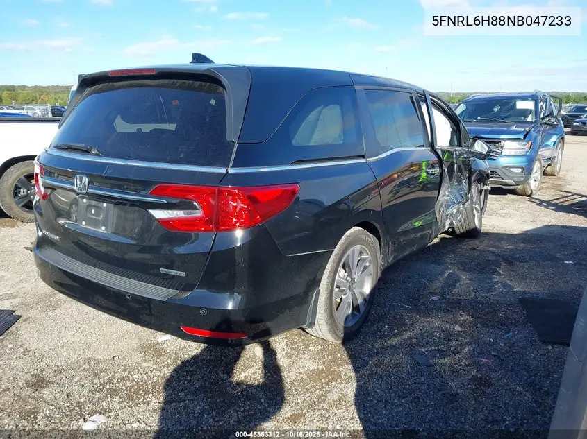 2022 HONDA ODYSSEY VIN 5FNRL6H88NB047233 — фото 4