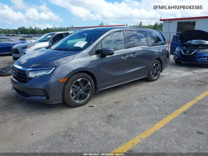 2023 HONDA ODYSSEY VIN 5FNRL6H93PB043585 — фото 2