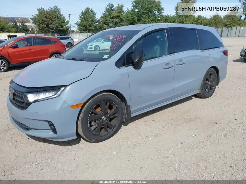 2023 HONDA ODYSSEY VIN 5FNRL6H70PB059287 — фото 2