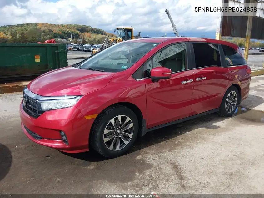 2023 HONDA ODYSSEY VIN 5FNRL6H68PB024858 — фото 2