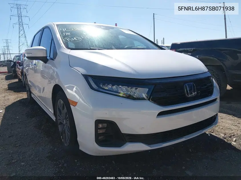 HONDA ODYSSEY 2025, VIN 5FNRL6H87SB071938