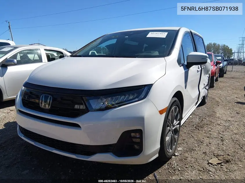 2025 HONDA ODYSSEY VIN 5FNRL6H87SB071938 — фото 2