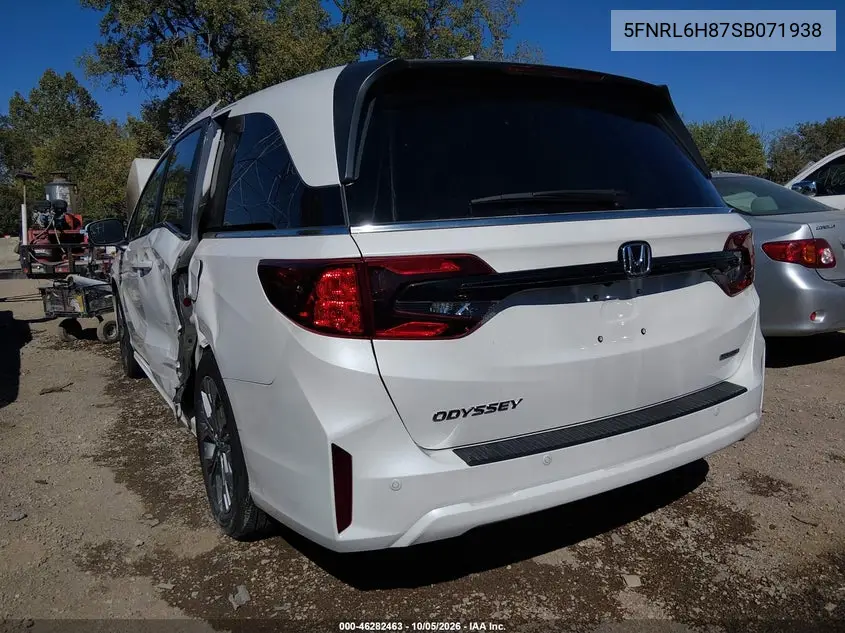 2025 HONDA ODYSSEY VIN 5FNRL6H87SB071938 — фото 3
