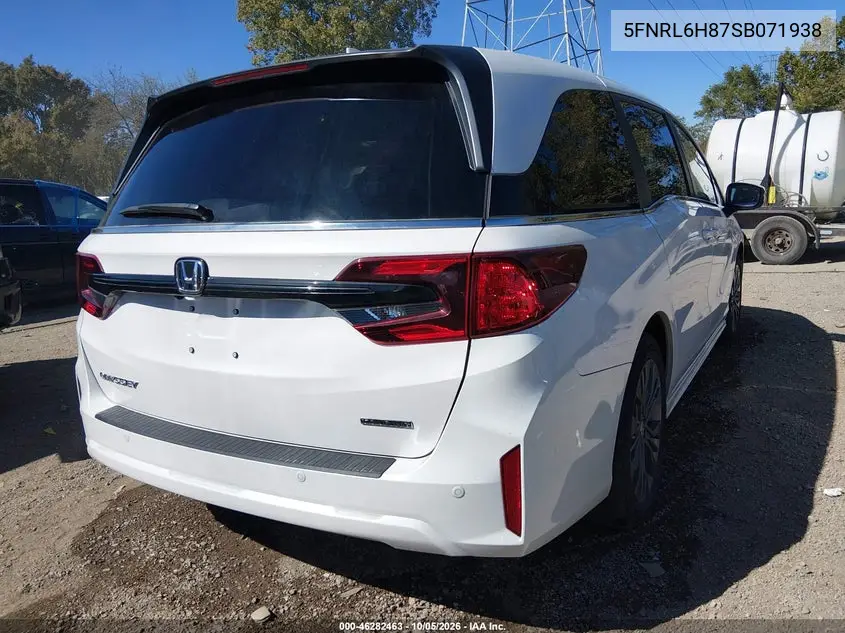2025 HONDA ODYSSEY VIN 5FNRL6H87SB071938 — фото 4