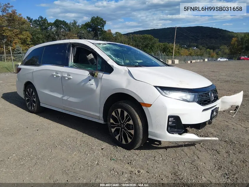 HONDA ODYSSEY 2025, VIN 5FNRL6H99SB031658