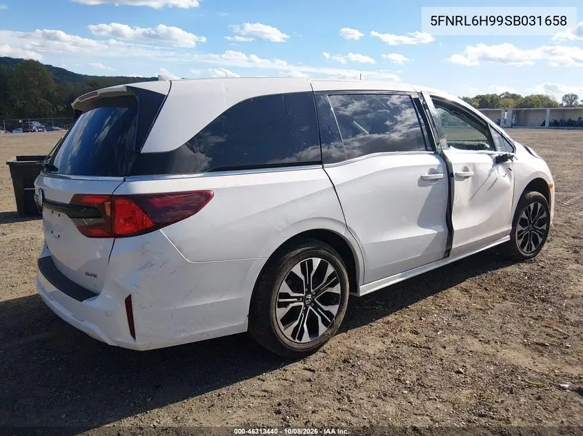 2025 HONDA ODYSSEY VIN 5FNRL6H99SB031658 — фото 4