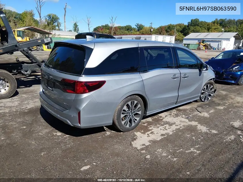 2025 HONDA ODYSSEY VIN 5FNRL6H97SB063590 — фото 4