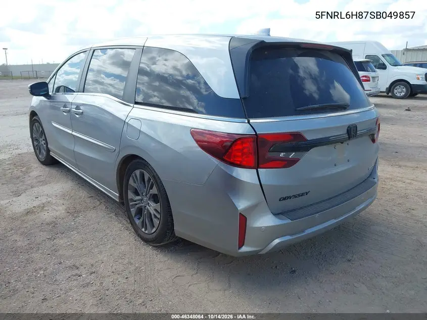 2025 HONDA ODYSSEY VIN 5FNRL6H87SB049857 — фото 3