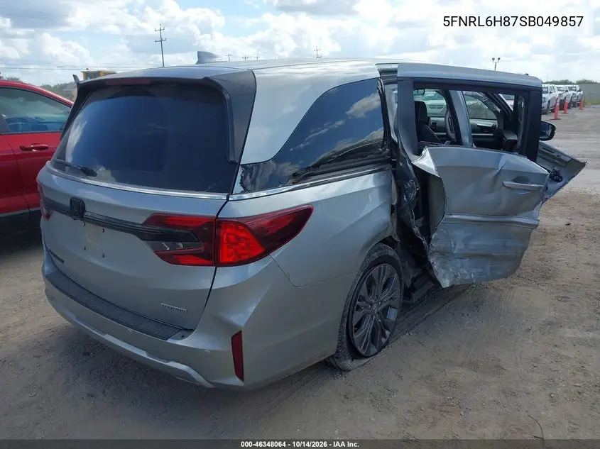 2025 HONDA ODYSSEY VIN 5FNRL6H87SB049857 — фото 4