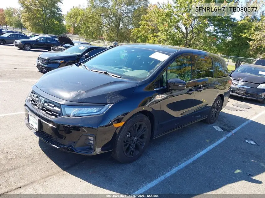 2026 HONDA ODYSSEY VIN 5FNRL6H71TB080577 — фото 2
