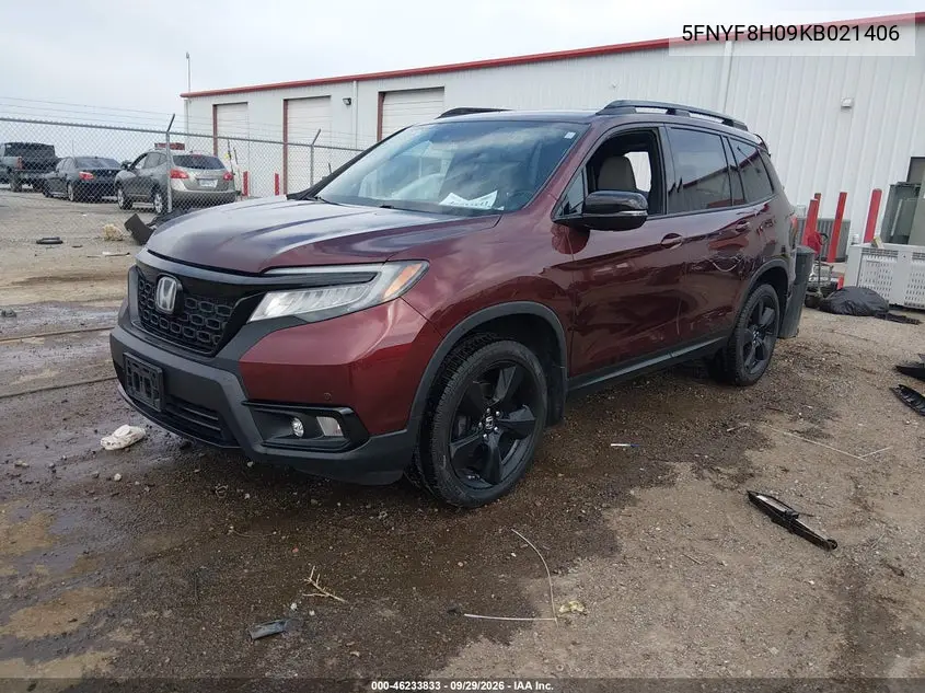 2019 HONDA PASSPORT VIN 5FNYF8H09KB021406 — фото 2
