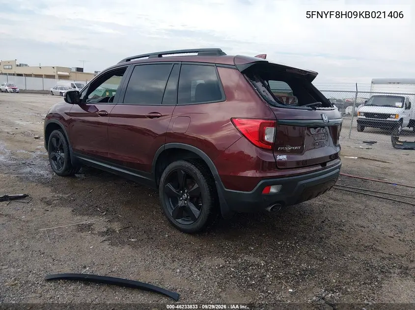 2019 HONDA PASSPORT VIN 5FNYF8H09KB021406 — фото 3