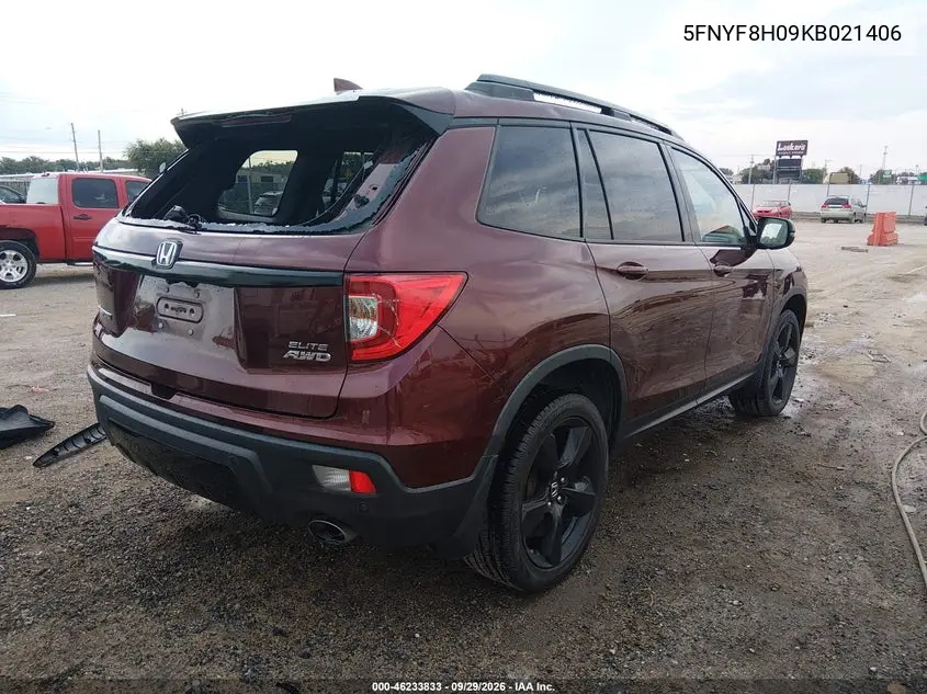 2019 HONDA PASSPORT VIN 5FNYF8H09KB021406 — фото 4