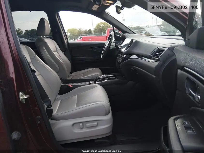 2019 HONDA PASSPORT VIN 5FNYF8H09KB021406 — фото 5