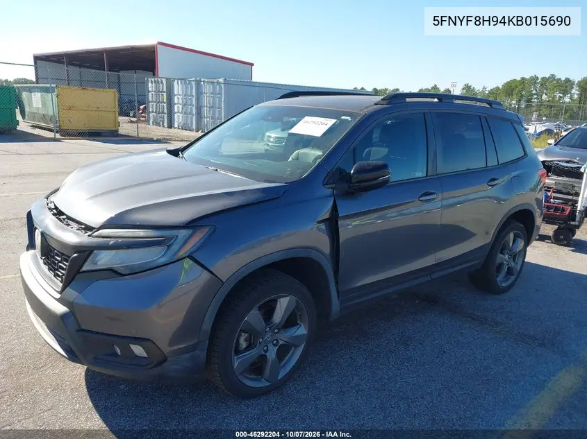 2019 HONDA PASSPORT VIN 5FNYF8H94KB015690 — фото 2