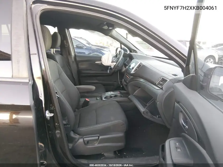 2019 HONDA PASSPORT VIN 5FNYF7H2XKB004061 — фото 5