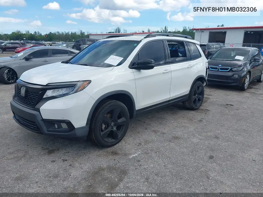 2021 HONDA PASSPORT VIN 5FNYF8H01MB032306 — фото 2