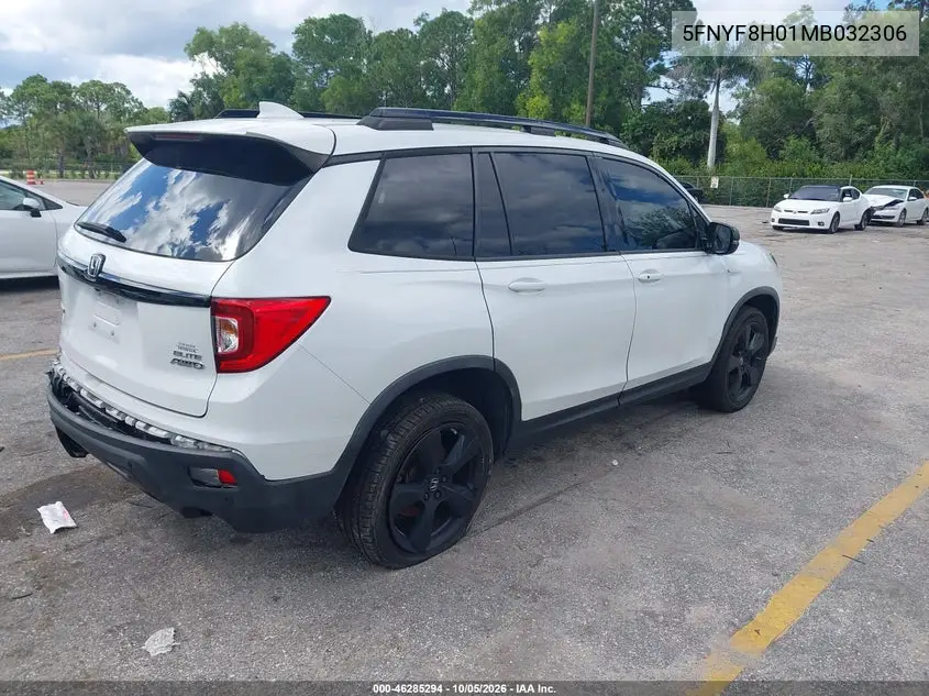 2021 HONDA PASSPORT VIN 5FNYF8H01MB032306 — фото 4