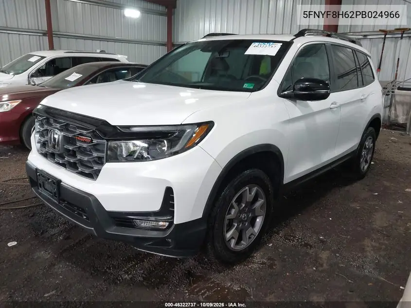 2023 HONDA PASSPORT VIN 5FNYF8H62PB024966 — фото 2