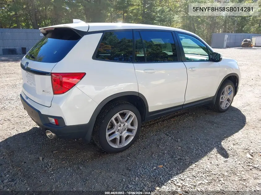 2025 HONDA PASSPORT VIN 5FNYF8H58SB014281 — фото 4