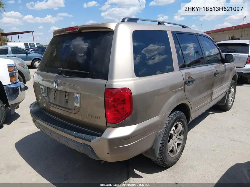 2003 HONDA PILOT VIN 2HKYF18513H621097 — фото 4