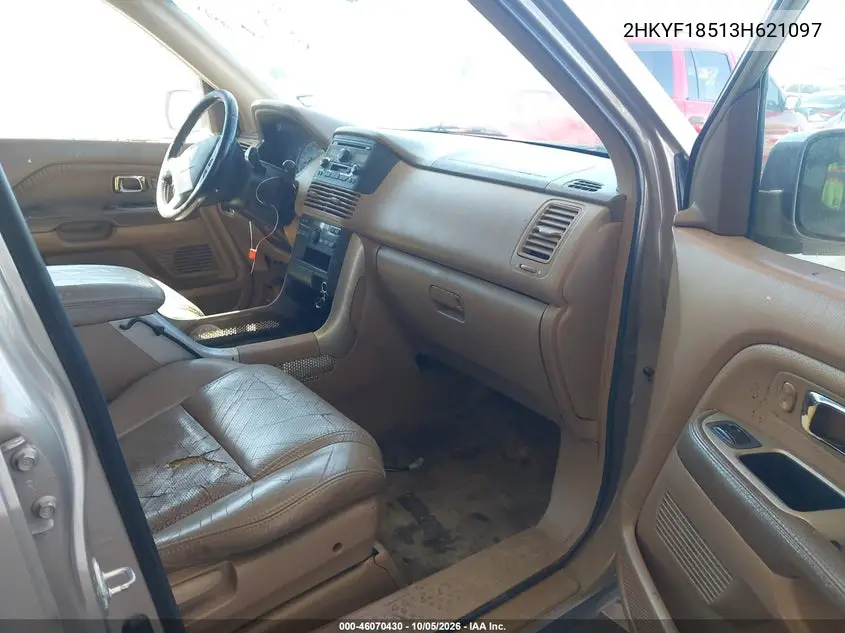 2003 HONDA PILOT VIN 2HKYF18513H621097 — фото 5