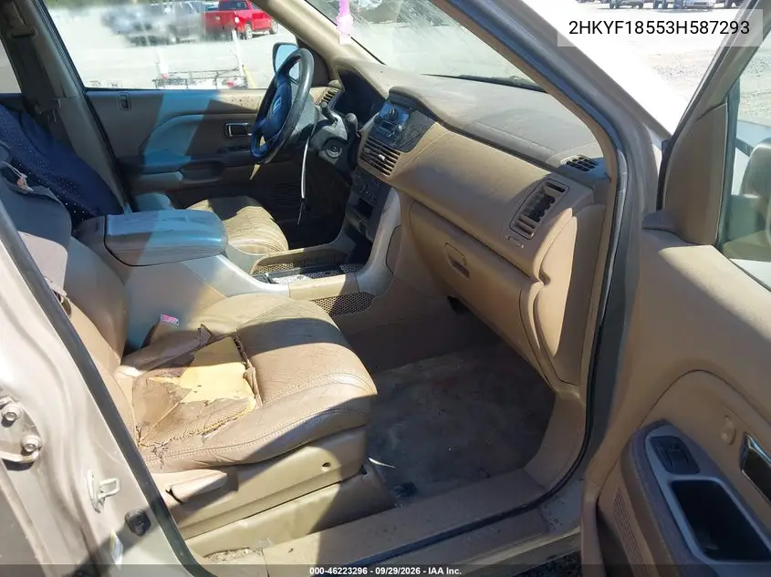 2003 HONDA PILOT VIN 2HKYF18553H587293 — фото 5