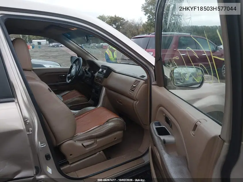 2003 HONDA PILOT VIN 2HKYF18503H577044 — фото 5