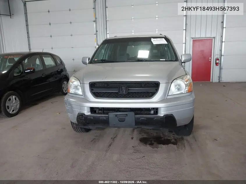 2003 HONDA PILOT VIN 2HKYF18493H567393 — фото 12