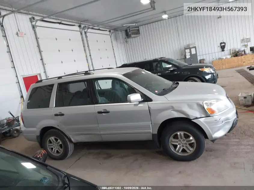 2003 HONDA PILOT VIN 2HKYF18493H567393 — фото 13