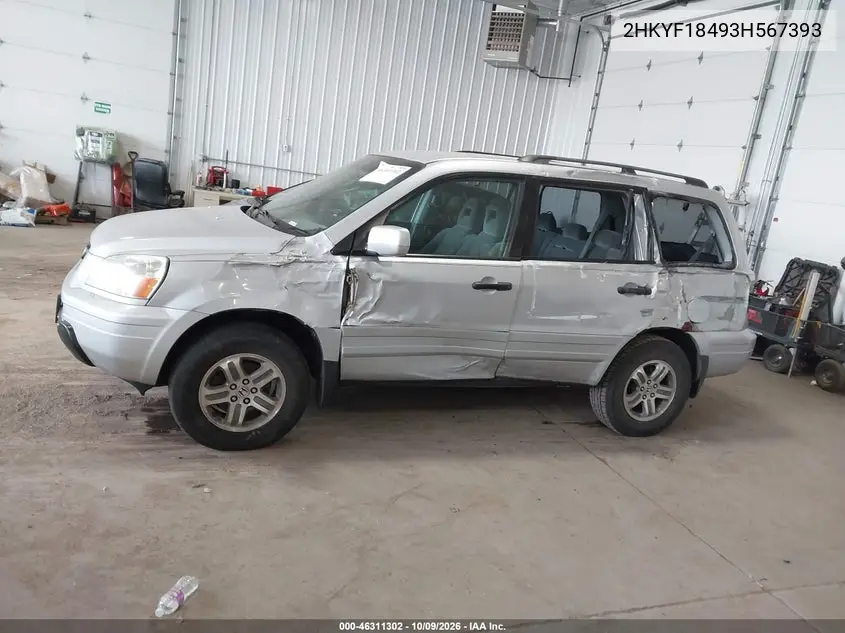 2003 HONDA PILOT VIN 2HKYF18493H567393 — фото 14