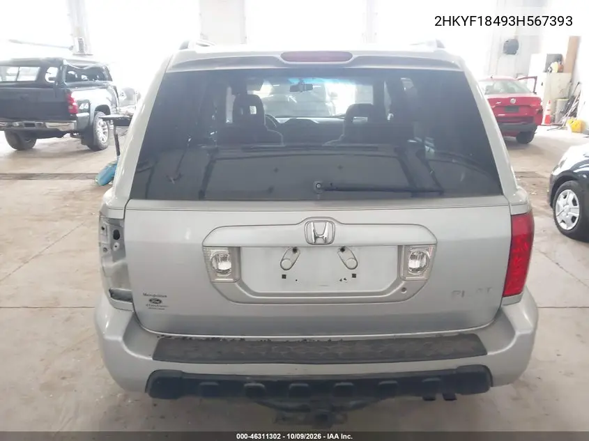 2003 HONDA PILOT VIN 2HKYF18493H567393 — фото 16