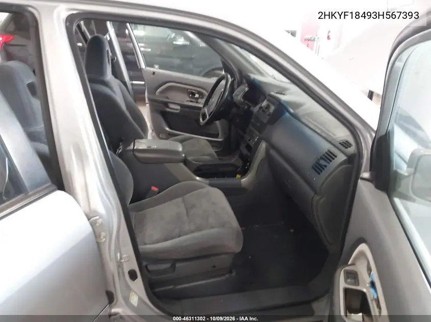 2003 HONDA PILOT VIN 2HKYF18493H567393 — фото 5